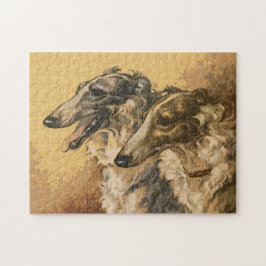 Vintage Borzoi Duo Legpuzzel