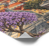 Vintage bos decoratieve print (Hoek)