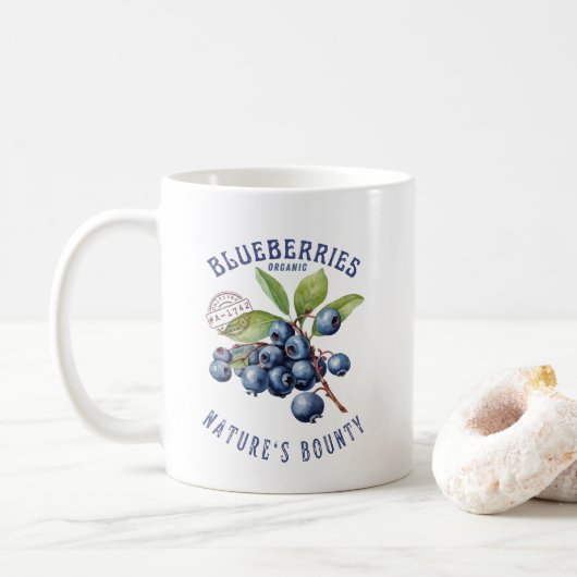 Vintage Bosbes – Botanisch Fruit Koffiemok (Met donut)