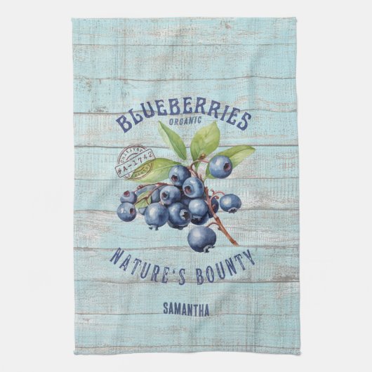 Vintage Bosbes – Botanisch Fruit Theedoek (Verticaal)
