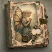 Vintage Boselfee met Kroon Decoupage  Tissuepapier