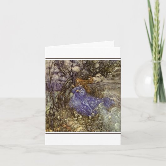 Vintage bosfee Thank You Blank Greeting Kaart (Voorkant)