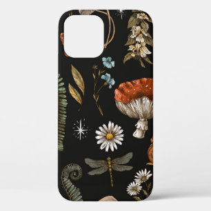 Vintage bosland natuur naadloos patroon. Amanita Case-Mate iPhone Case