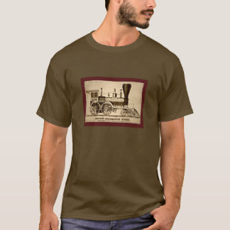 Vintage Boston Locomotive Train Engine 1854 litho T-shirt