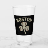 Vintage Boston St. Patrick's Day Ierse klaver Glas (Voorkant)