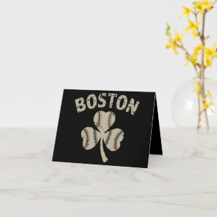 Vintage Boston St. Patrick's Day Ierse klaver Kaart
