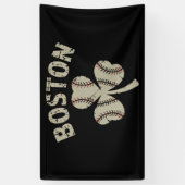 Vintage Boston St. Patrick's Day Ierse klaver Spandoek (Verticaal)