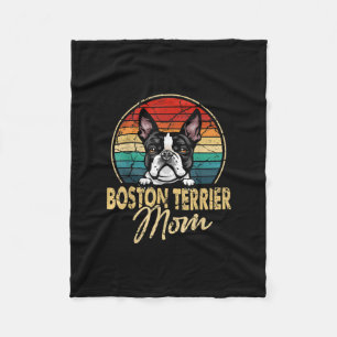 Vintage Boston Terrier mama Funny Dog Lover Gifts Fleece Deken