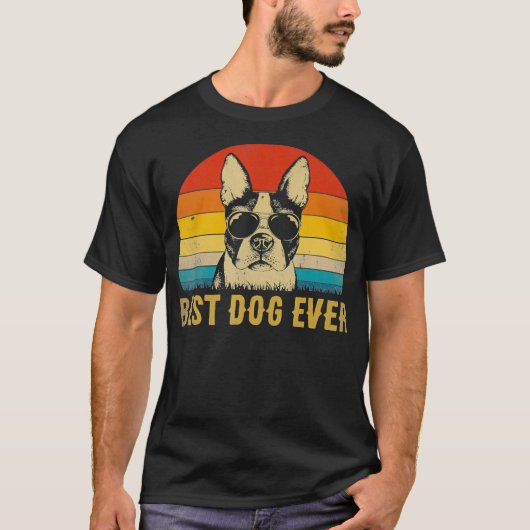 Vintage Boston Terrier Sunbril Bostie Lover T-shirt (Voorkant)