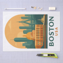 Vintage Boston Tissue Paper – Retro USA Reis
