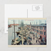 Vintage Boston Wharf Briefkaart (Voorkant / Achterkant)