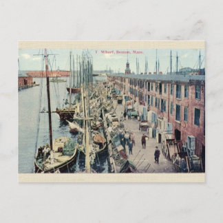 Vintage Boston Wharf Briefkaart