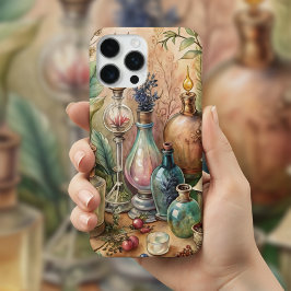 Vintage Botanical Apothecary Bottles iPhone 16 Pro Max Hoesje