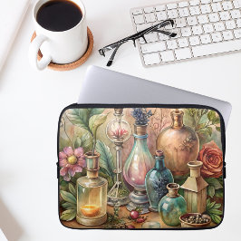 Vintage Botanical Apothecary Bottles Laptop Sleeve