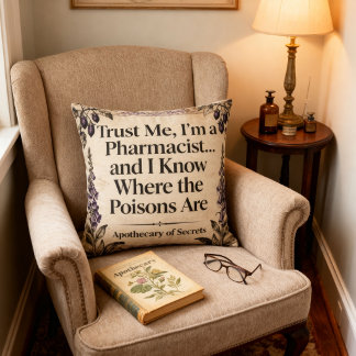 Vintage Botanical Apothecary Pharmacist Quote  Kussen
