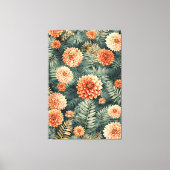 Vintage Botanical Elegance Canvas Afdruk (Voorkant)