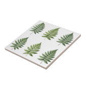 Vintage Botanical Fern Leaves Illustration Pattern Tegeltje (Zijkant)
