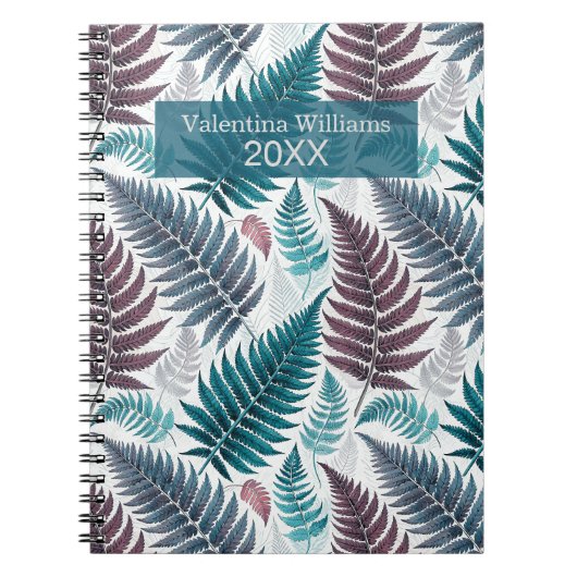 Vintage Botanical Fern Monogram Notitieboek (Voorkant)