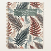 Vintage Botanical Fern Monogram Planner (Voorkant)