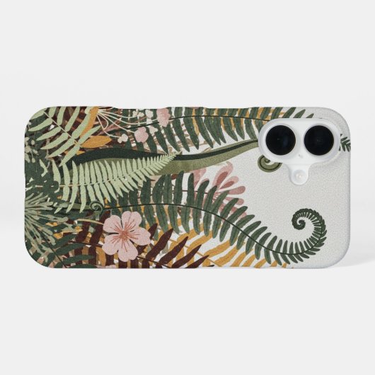 Vintage Botanical Ferns iPhone 16 Hoesje (Achterkant horizontaal)