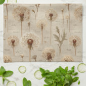 Vintage Botanical Floral Pattern (10) Theedoek (Gevouwen)