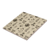 Vintage Botanical Floral Pattern (11) Tegeltje (Zijkant)