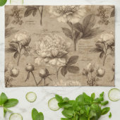 Vintage Botanical Floral Pattern (2) Theedoek (Gevouwen)