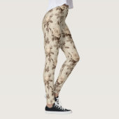 Vintage Botanical Floral Pattern (3) Leggings (Rechts)