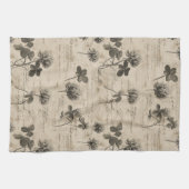 Vintage Botanical Floral Pattern (3) Theedoek (Horizontaal)