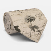 Vintage Botanical Floral Pattern (4) Stropdas (Opgerold)