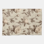 Vintage Botanical Floral Pattern (5) Theedoek (Horizontaal)