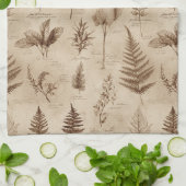 Vintage Botanical Floral Pattern (7) Theedoek (Gevouwen)