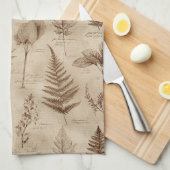 Vintage Botanical Floral Pattern (7) Theedoek (Quarter Fold)