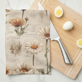 Vintage Botanical Floral Pattern (8) Theedoek (Quarter Fold)