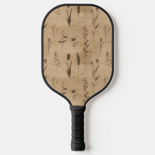Vintage Botanical Floral Pattern (9) Pickleball Paddle (Voorkant)