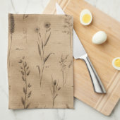 Vintage Botanical Floral Pattern (9) Theedoek (Quarter Fold)