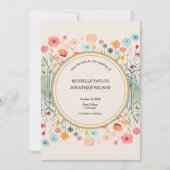 Vintage Botanical Floral Save the Date Kaart (Voorkant)