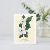 Vintage Botanical Flowering Dogwood  Briefkaart (Staand voorkant)