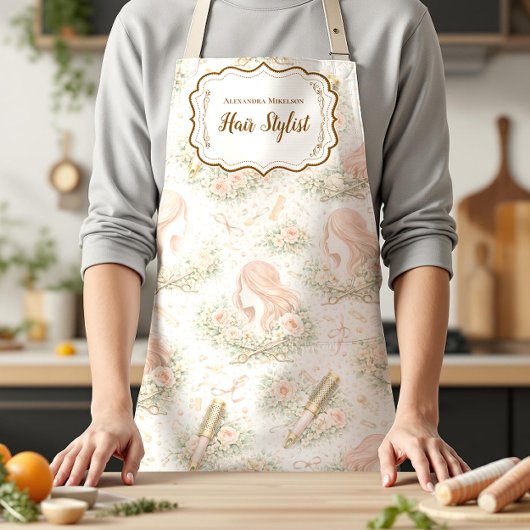 Vintage Botanical Hair Stylist Schort