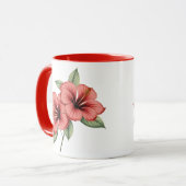 Vintage Botanical Hibiscus Coffee, tea mug Mok (Voorkant links)