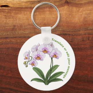 Vintage Botanical Hibiscus Flower edit Sleutelhanger
