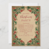 Vintage Botanical Holiday Kaart (Voorkant)