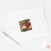 Vintage Botanical Illustration Vierkante Sticker (Envelop)