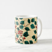 Vintage Botanical Leaf Pattern Mug Desig Koffiemok (Voorkant rechts)