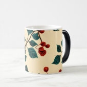 Vintage Botanical Leaf Pattern Mug Desig Magische Mok (Voorkant rechts)