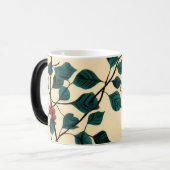 Vintage Botanical Leaf Pattern Mug Desig Magische Mok (Voorkant links)