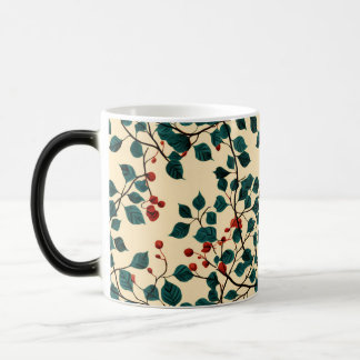 Vintage Botanical Leaf Pattern Mug Desig Magische Mok