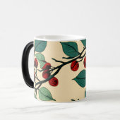 Vintage Botanical Leaf Pattern Mug Desig Magische Mok (Voorkant links)