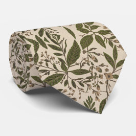 Vintage Botanical Leaf Stropdas