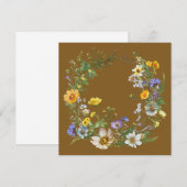 Vintage Botanical Loop Wreath Paper Cards Notitiekaartje (Voorkant / Achterkant)